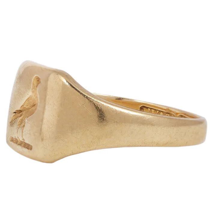 Rings Antique Vintage Jewelry Homing Bird Signet Ring