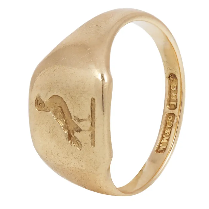 Rings Antique Vintage Jewelry Homing Bird Signet Ring