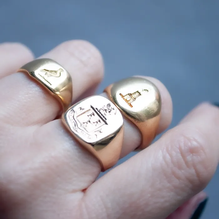 Rings Antique Vintage Jewelry Homing Bird Signet Ring