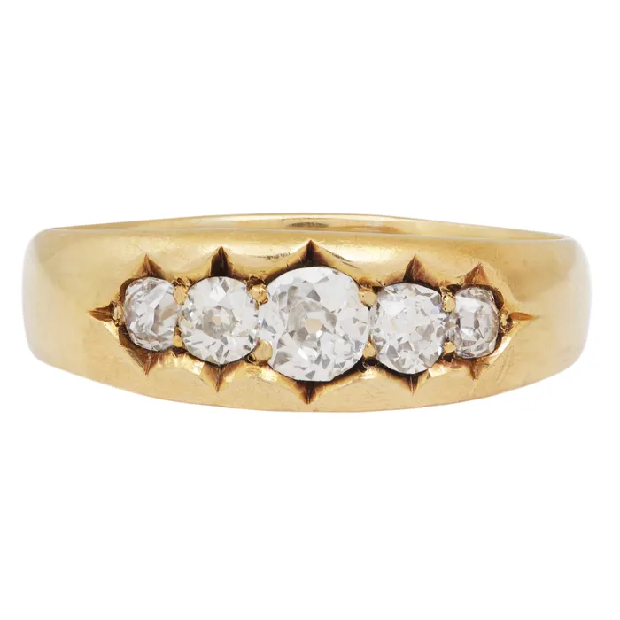Rings Antique Vintage Jewelry Quintet Star Diamond Ring