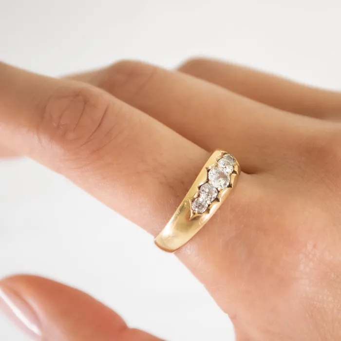 Rings Antique Vintage Jewelry Quintet Star Diamond Ring