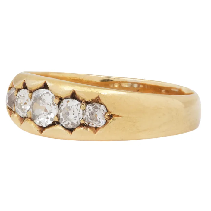 Rings Antique Vintage Jewelry Quintet Star Diamond Ring