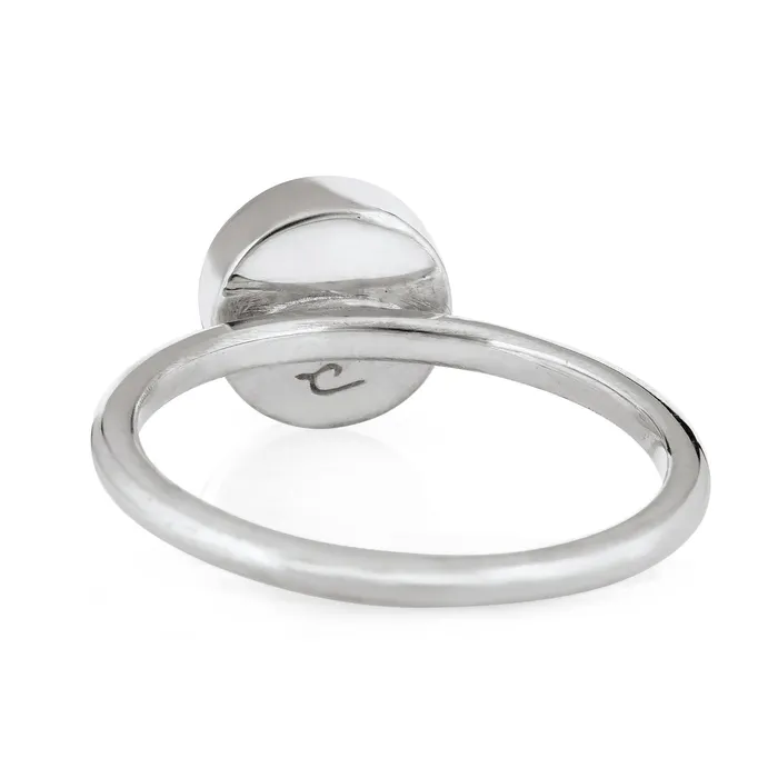 Rings closebymejewelry 8mm Circle Stacking Cremation Ring in 14K White Gold