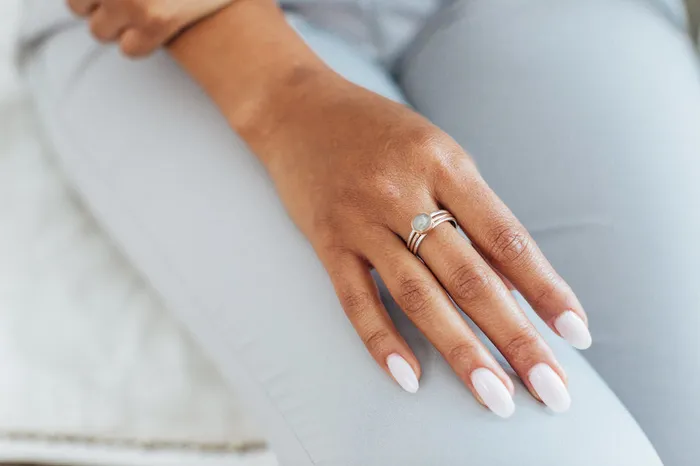 Rings closebymejewelry 8mm Circle Stacking Cremation Ring in 14K White Gold
