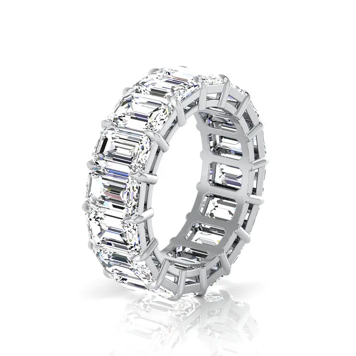 Rings deBebians Emerald Cut Lab Grown Diamond Eternity Ring 1200cttw