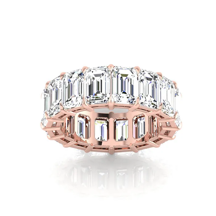 Rings deBebians Emerald Cut Lab Grown Diamond Eternity Ring 1200cttw