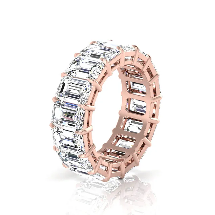 Rings deBebians Emerald Cut Lab Grown Diamond Eternity Ring 1200cttw