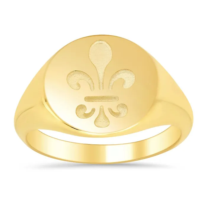 Rings deBebians Fleur de lis Signet Ring for Ladies