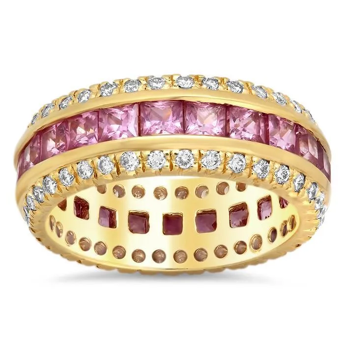 Rings deBebians Princess Cut Gemstone Eternity Ring