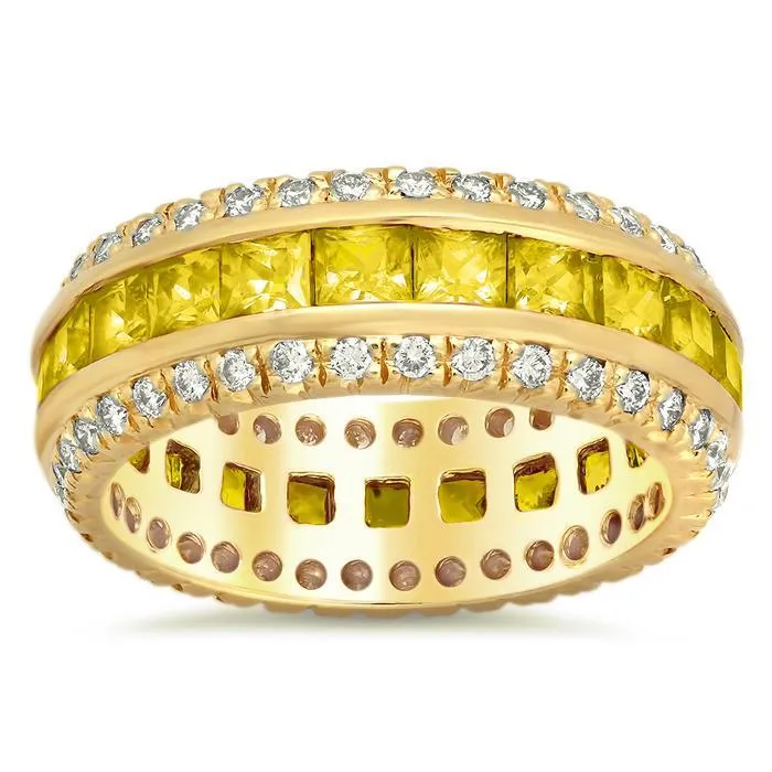 Rings deBebians Princess Cut Gemstone Eternity Ring