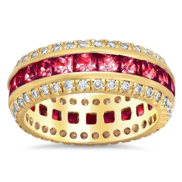 Rings deBebians Princess Cut Gemstone Eternity Ring