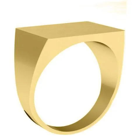 Rings deBebians Square Face Signet Ring 15mm x 19mm
