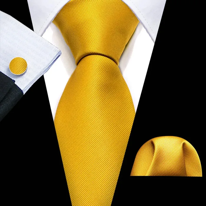 Rings Divine Inspiration Styles BWG VIP Design Collection Mens Fashion Golden Yellow Twill Jacquard 100 Premium High Quality Silk Ties