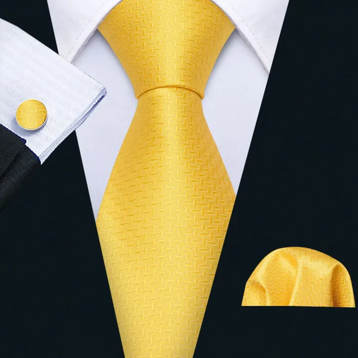 Rings Divine Inspiration Styles BWG VIP Design Collection Mens Fashion Golden Yellow Twill Jacquard 100 Premium High Quality Silk Ties