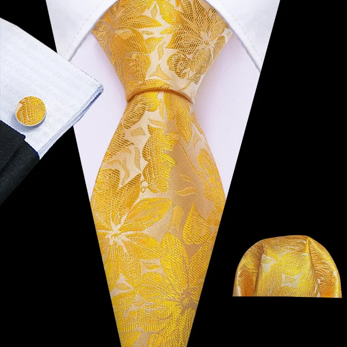 Rings Divine Inspiration Styles BWG VIP Design Collection Mens Fashion Golden Yellow Twill Jacquard 100 Premium High Quality Silk Ties