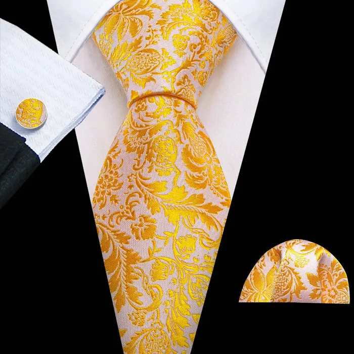Rings Divine Inspiration Styles BWG VIP Design Collection Mens Fashion Golden Yellow Twill Jacquard 100 Premium High Quality Silk Ties