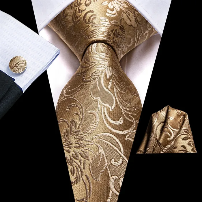 Rings Divine Inspiration Styles BWG VIP Design Collection Mens Fashion Golden Yellow Twill Jacquard 100 Premium High Quality Silk Ties