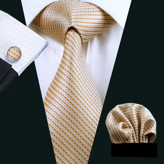 Rings Divine Inspiration Styles BWG VIP Design Collection Mens Fashion Golden Yellow Twill Jacquard 100 Premium High Quality Silk Ties