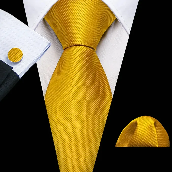 Rings Divine Inspiration Styles BWG VIP Design Collection Mens Fashion Golden Yellow Twill Jacquard 100 Premium High Quality Silk Ties