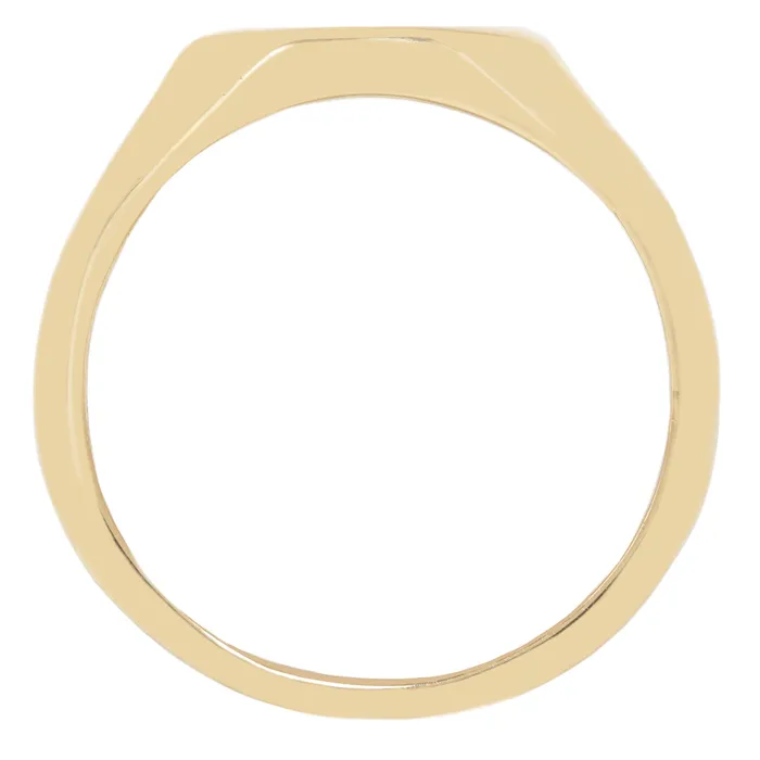 Rings ESQUELETO Essentials Round Gold Signet Ring