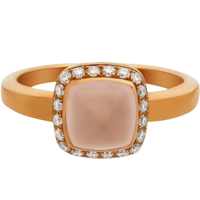 Rings Fred of Paris Fred of Paris Womens Ring Paindesucre Rose Gold Quartz Size 8 4B0685057