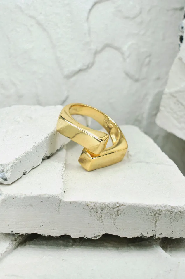 Rings Kty Angled Multisize Ring Gold