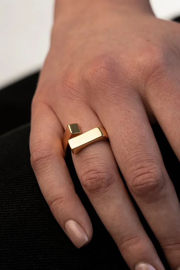 Rings Kty Angled Multisize Ring Gold