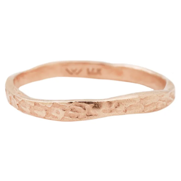 Rings Lauren Wolf Jewelry Rose Gold Snakeskin Stacking Band