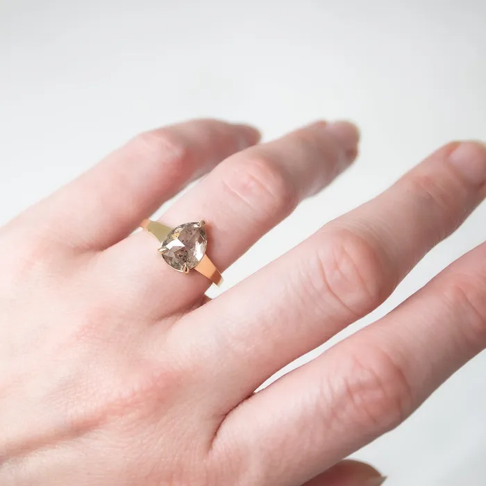 Rings Lauren Wolf Jewelry Stellar Gray Pear Diamond Ring