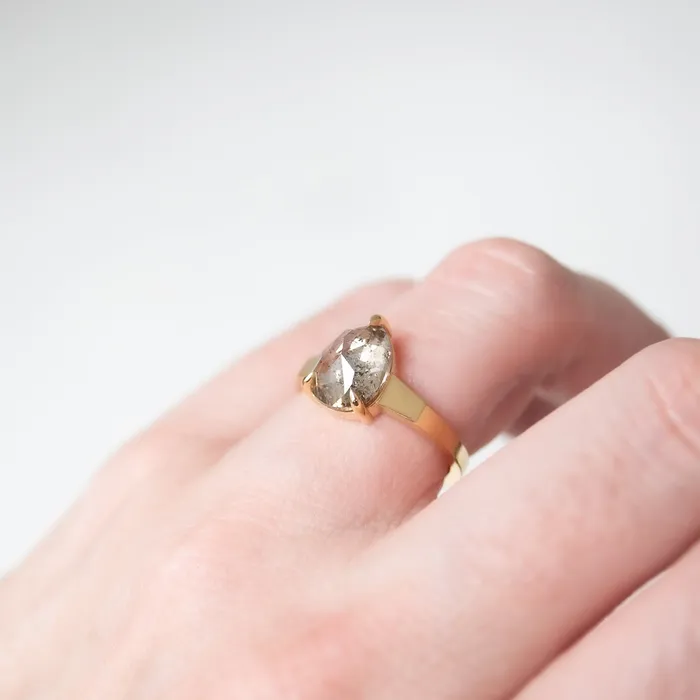Rings Lauren Wolf Jewelry Stellar Gray Pear Diamond Ring