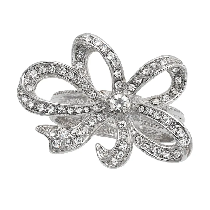 Rings Olivia Riegel Olivia Riegel Silver Ribbon Napkin Ring Set of 4