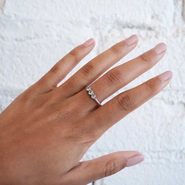 Rings Rebecca Overmann Triple Hex Diamond Ring