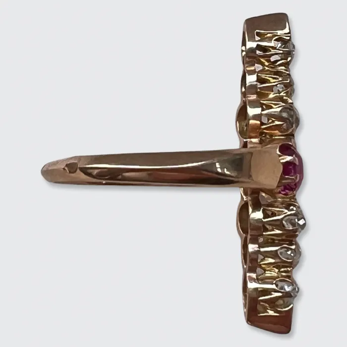 Rings Ruby Old Minecut Diamond Pointer Ring 21stfinds