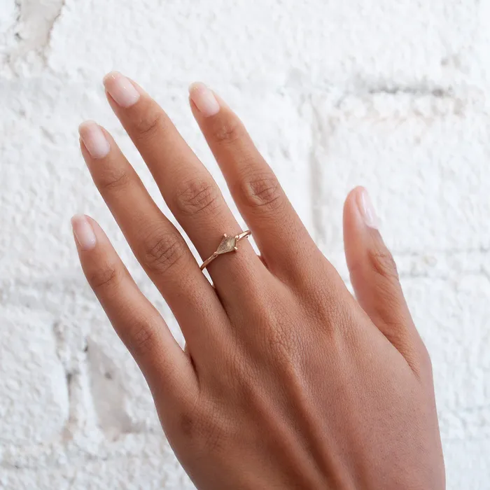 Rings Small Yellow Quartz Kite Ring Lauren Wolf Jewelry