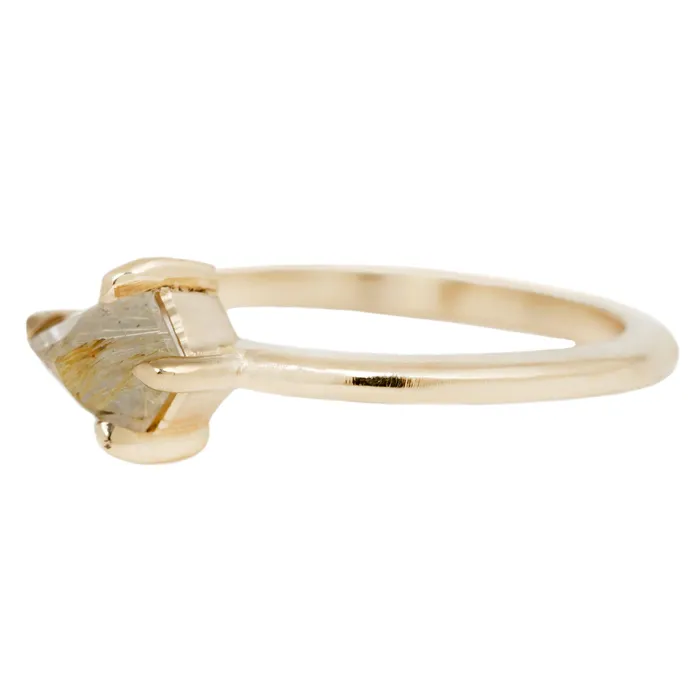 Rings Small Yellow Quartz Kite Ring Lauren Wolf Jewelry