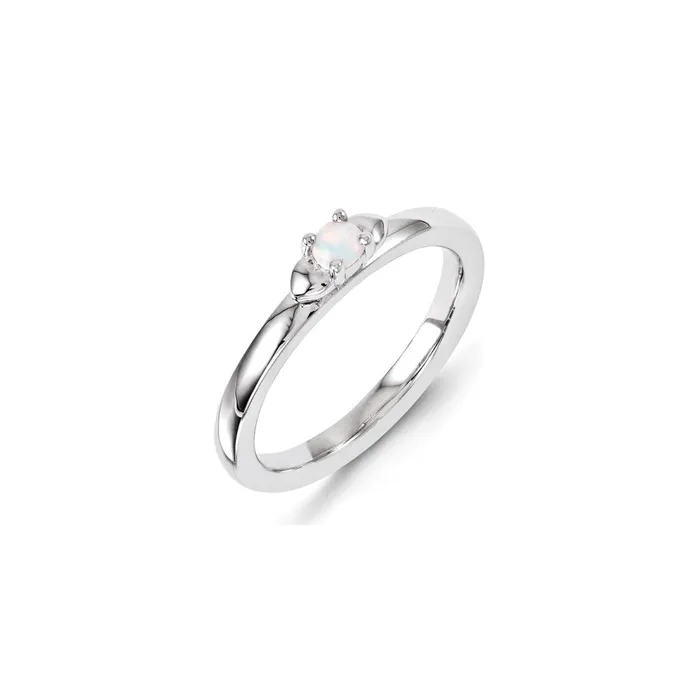 Rings Stackable Expressions Sterling Silver Stackable Expressions Created Opal Ring QSK1308