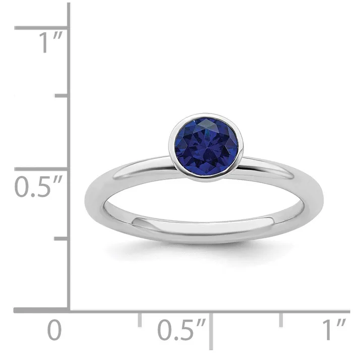 Rings Stackable Expressions Sterling Silver Stackable Expressions High 5mm September Swarovski Ring QSK969