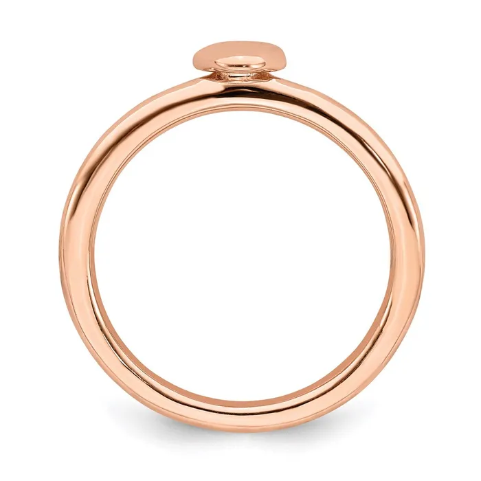 Rings Stackable Expressions Sterling Silver Stackable Expressions Pinkplated Puffed Heart Ring QSK1988