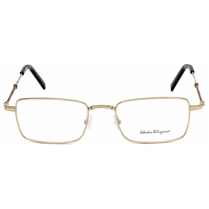 Salvatore Ferragamo Mens Eyeglasses Shiny Gold Metal Rectangular Frame SF2212 717 Salvatore Ferragamo Earrings