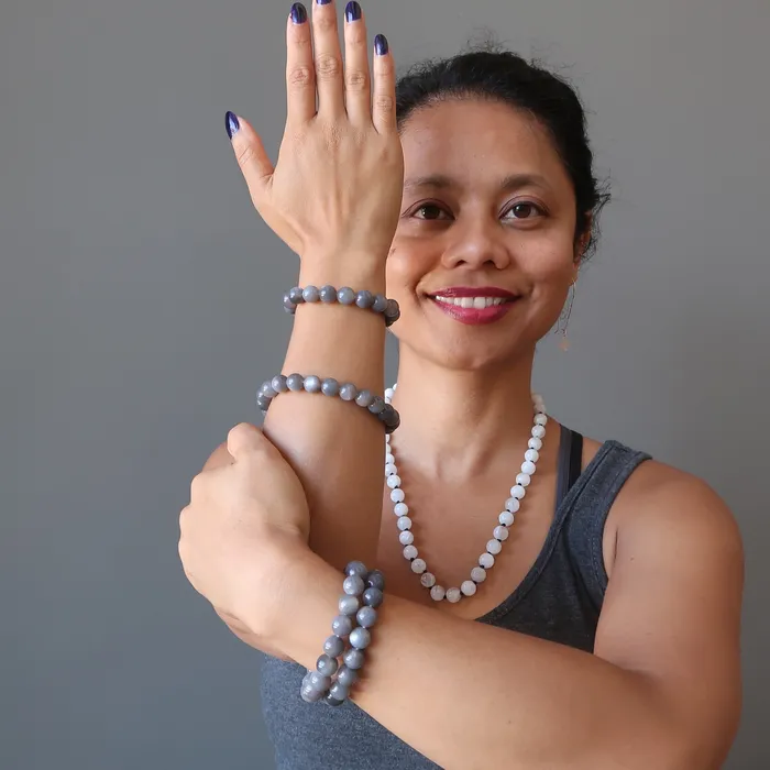 Satin Crystals Bracelets Black Moonstone Bracelet New Opportunities