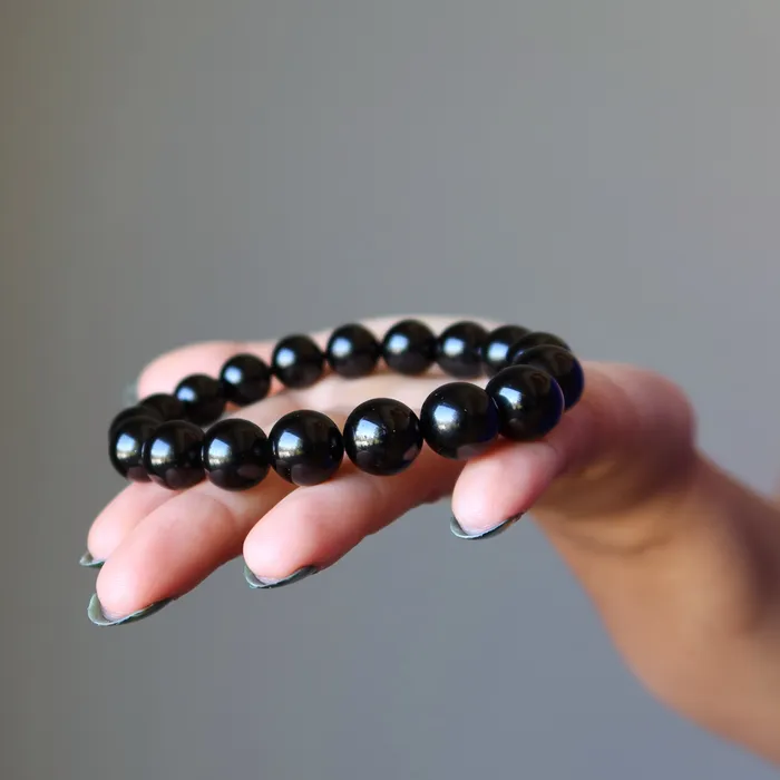 Satin Crystals Bracelets Black Obsidian Bracelet Protection Prime