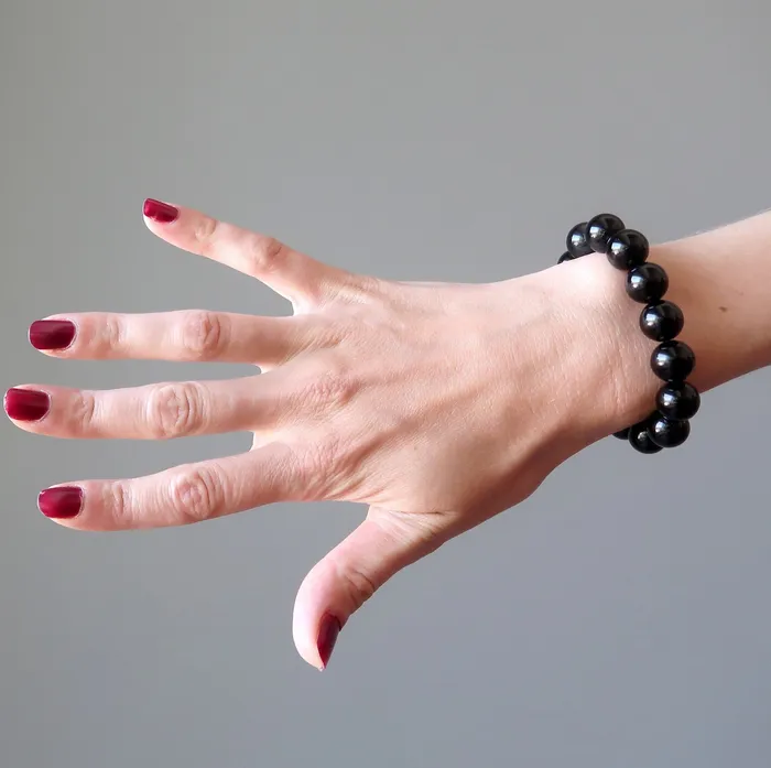 Satin Crystals Bracelets Black Obsidian Bracelet Protection Prime