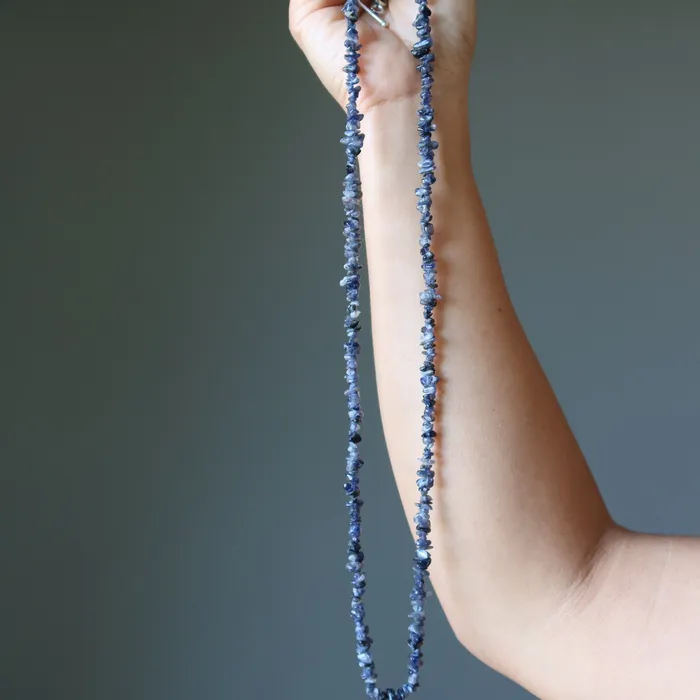 Satin Crystals Necklaces Iolite Necklace Indigo Visions of Freedom