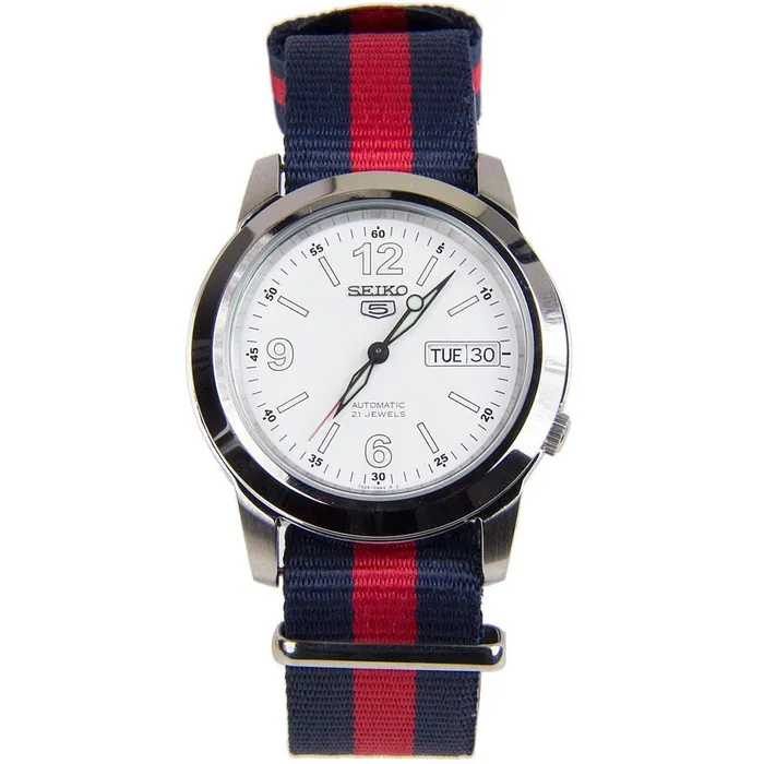 SEIKO Seiko Mens Automatic Watch 5 Sports Silver Stainless Steel Bracelet SNKE57K1 Bracelets