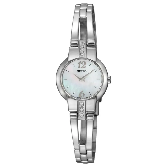 Seiko Seiko SUJG45 Womens Dress White Mother of Pearl Dial Steel Bracelet Watch Bracelets