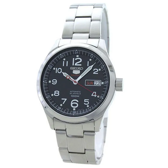 Seiko SRP269 Mens 5 Sports Automatic Black Dial Stainless Steel Bracelet Watch Seiko Bracelets