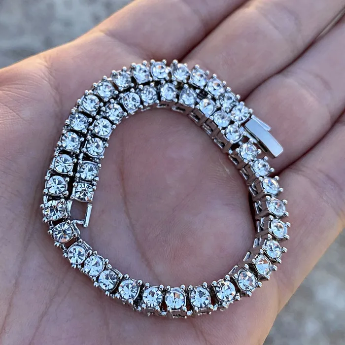 Silver One Row Tennis Bracelet 85 Bling Cartel Admin Bracelets