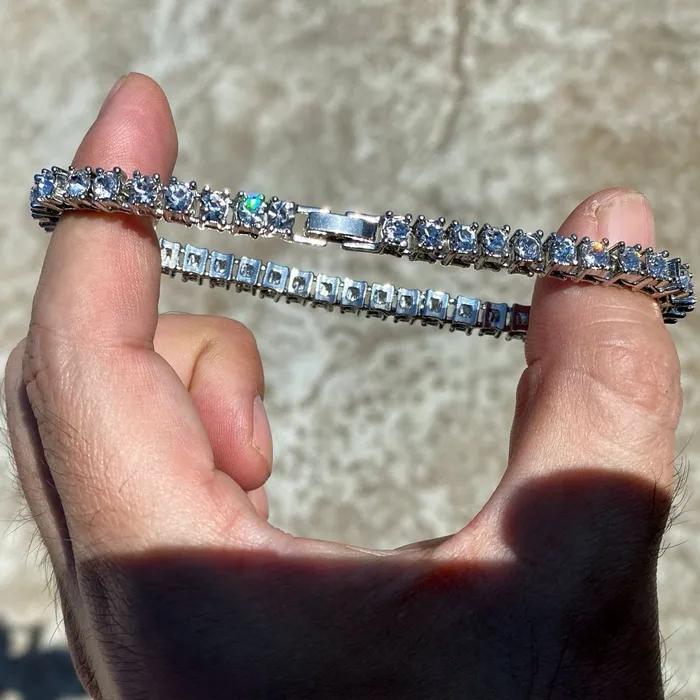 Silver One Row Tennis Bracelet 85 Bling Cartel Admin Bracelets