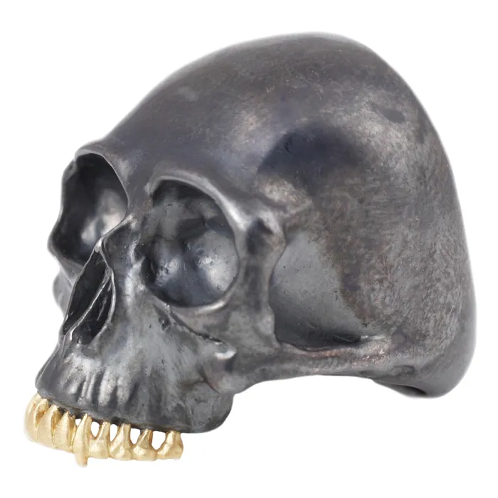 Small Black Skull Ring Anthony Lent Rings