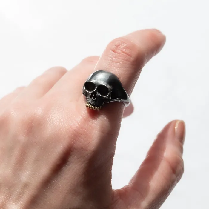 Small Black Skull Ring Anthony Lent Rings